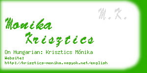 monika krisztics business card